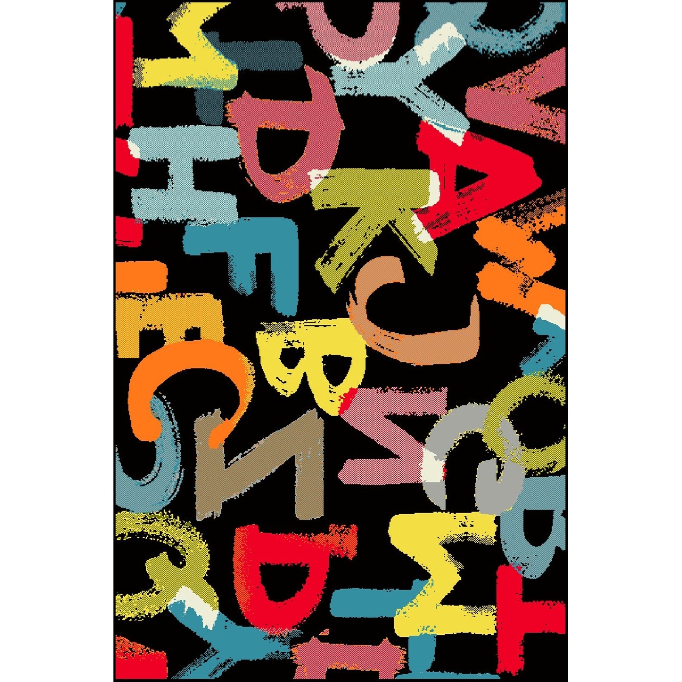 Covor Modern, Kolibri Litere, 11343-180, Multicolor, 120x170 cm, 2300 gr/mp