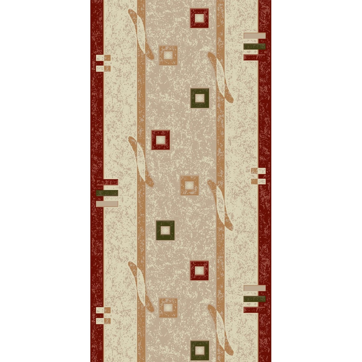 Traversa Covor, Lotos 579, Crem / Rosu, 100x400 cm, 1800 gr/mp, 1x4 m.