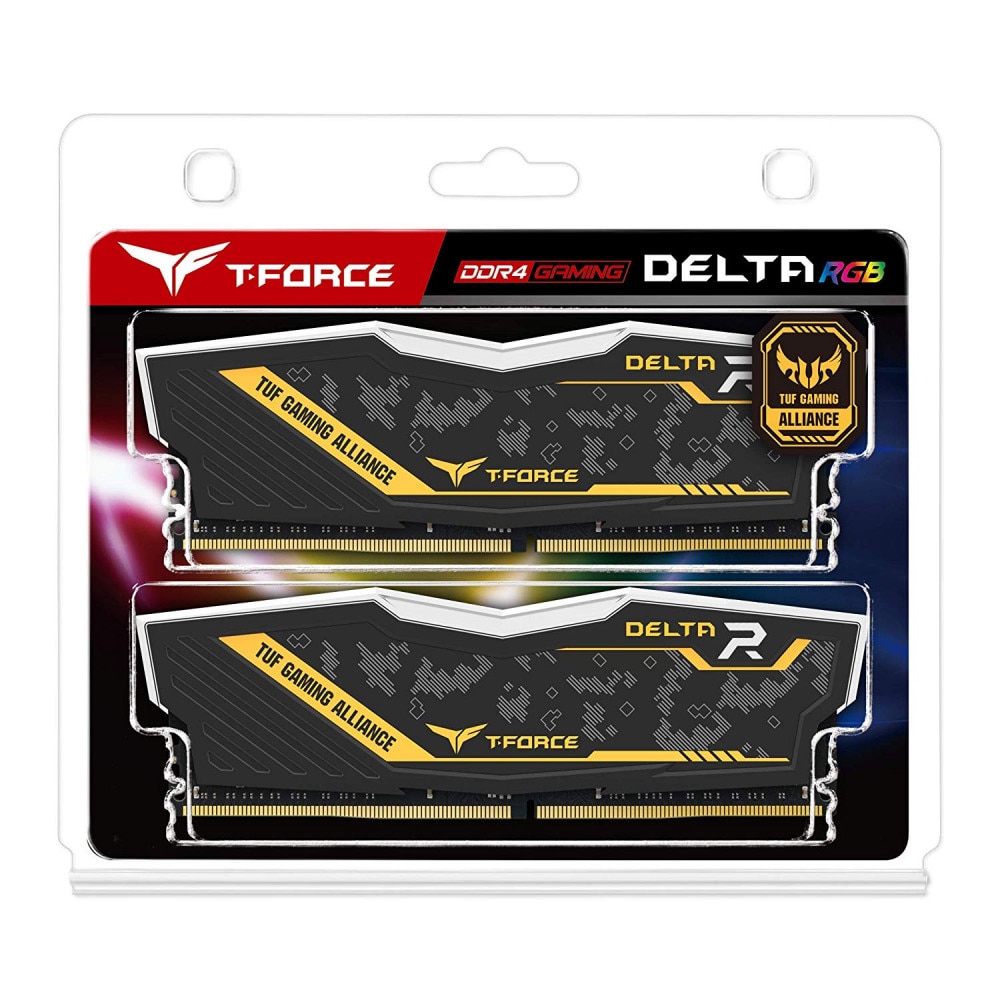 Memorie Team Group Delta RGB TUF DDR4 - 16GB(2x8GB) 3200MHz, CL16-18-18-38 1.35V