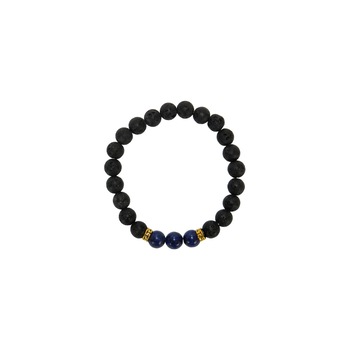 Bratara 3 Bile, Culoare Negru/Albastru, Marime 22 cm Bratara 3 Bile, Culoare Negru/Albastru, Marime 22 cm