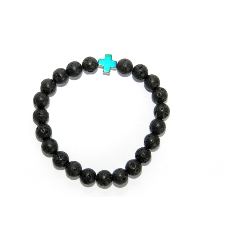 Kétszínű keresztes karkötő