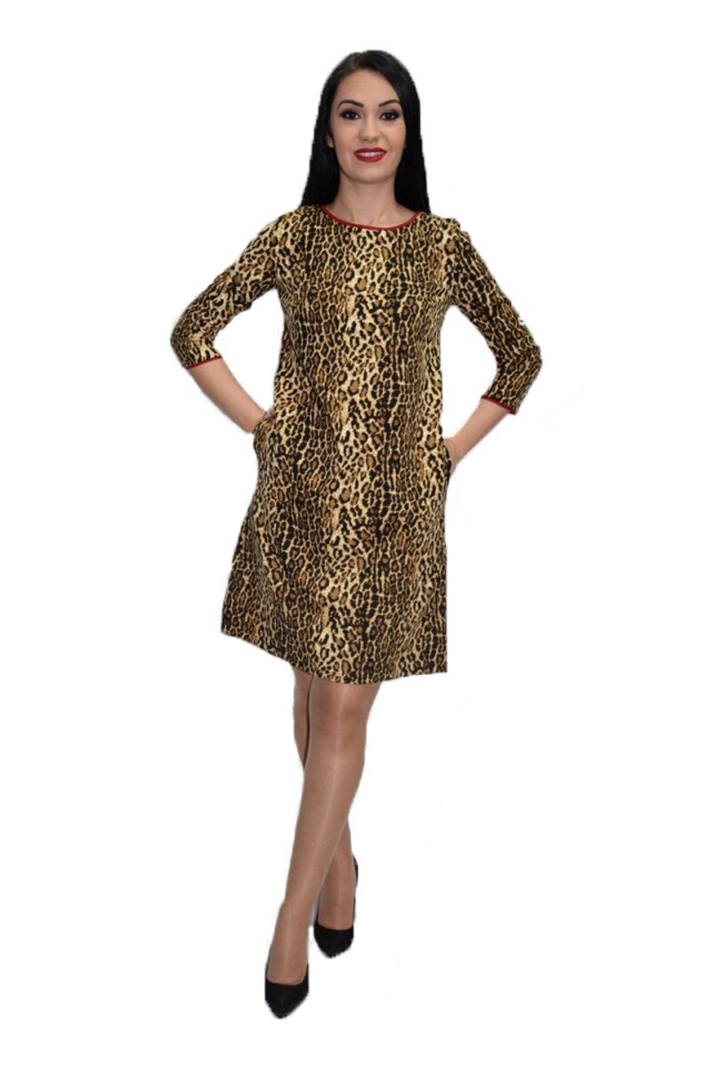 Rochie eleganta,animal print, D&J Exclusive, Maro