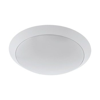 Plafoniera exterior, Pilone, EGLO, LED, 11W, 950 lm, lumina calda, otel, plastic, alb, 30 x 7 cm, A+, IP44 Plafoniera exterior, Pilone, EGLO, LED, 11W, 950 lm, lumina calda, otel, plastic, alb, 30 x 7 cm, A+, IP44