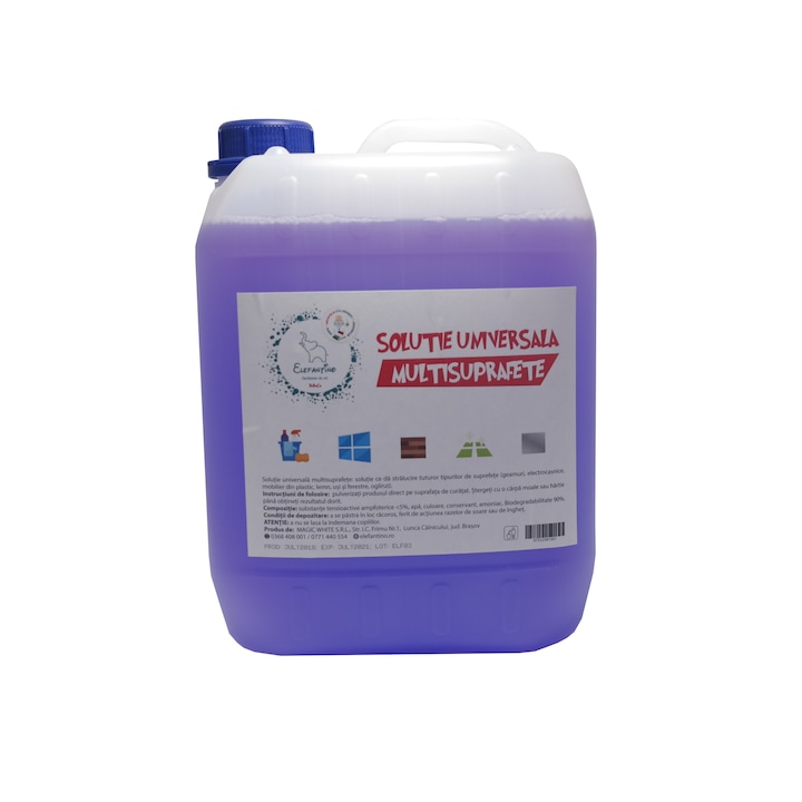 Solutie universala multisuprafete, Elefantino, lavanda, 5 l