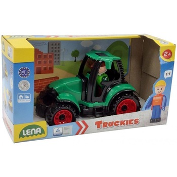 Tractor de jucarie Lena, Plastic, 17 cm, Multicolor Tractor de jucarie Lena, Plastic, 17 cm, Multicolor