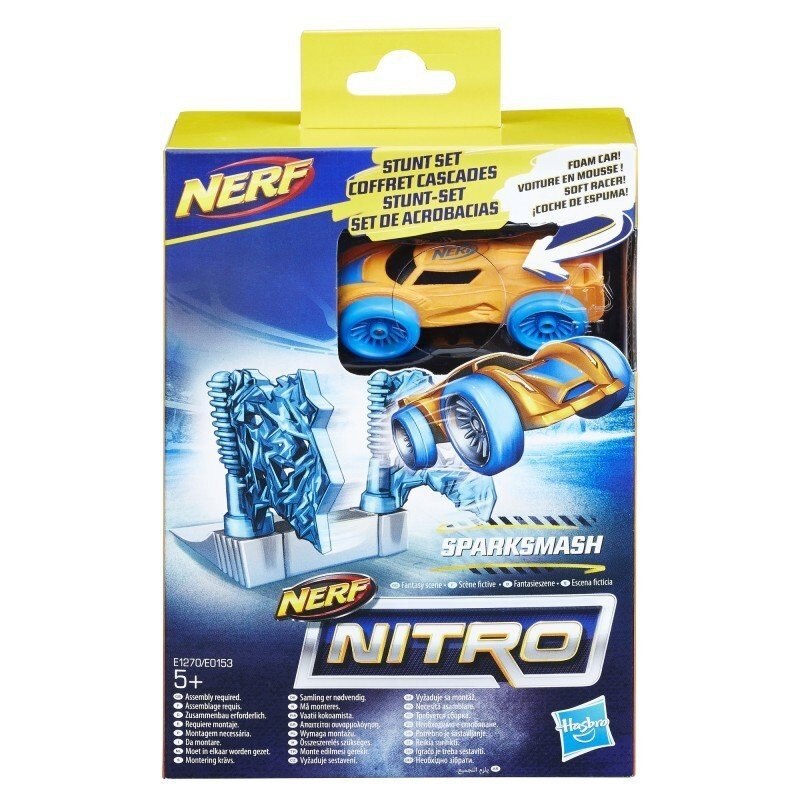 Masinuta Hasbro, Nerf Nitro Sparksmash, Set de cascadorii