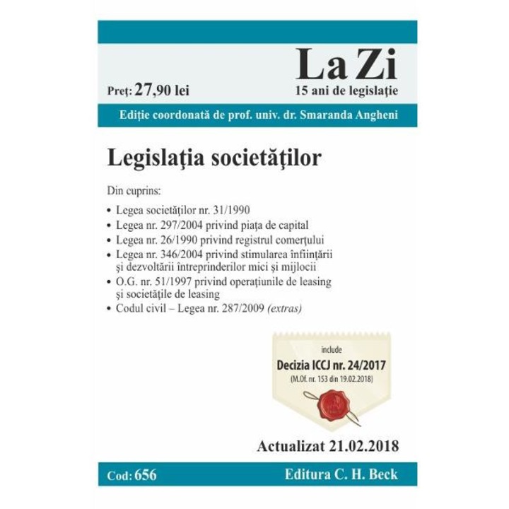 Legislatia societatilor Act. 21.02.2018 - Smaranda Angheni