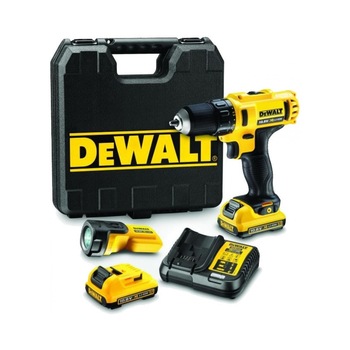 Masina compacta de gaurit/insurubat cu acumulatori DeWalt DCD710D2F-QW Li-Ion XR 10.8V 2.0Ah 1500 RPM plus DCL508 Lanterna LED XR Li-Ion 10.8V Masina compacta de gaurit/insurubat cu acumulatori DeWalt DCD710D2F-QW Li-Ion XR 10.8V 2.0Ah 1500 RPM plus DCL508 Lanterna LED XR Li-Ion 10.8V