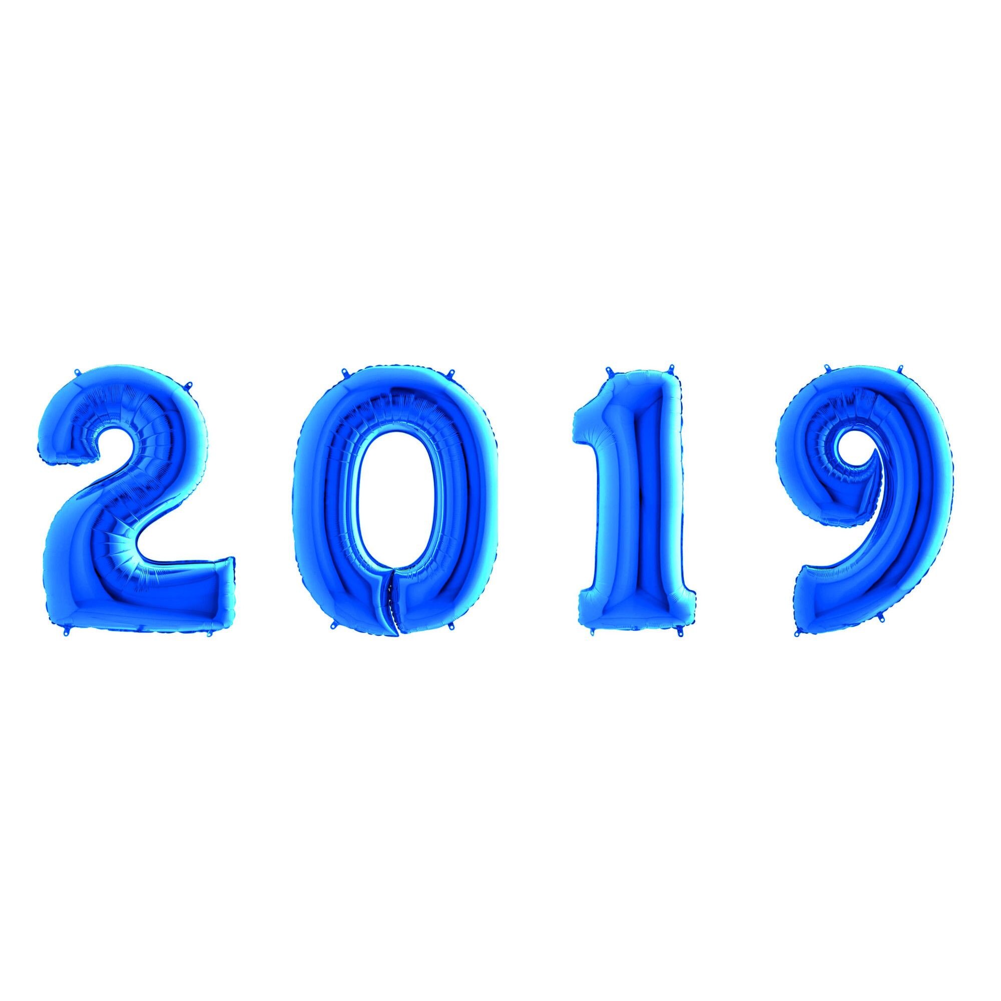 Set 4 Baloane, 2019, Albastru, 105 cm