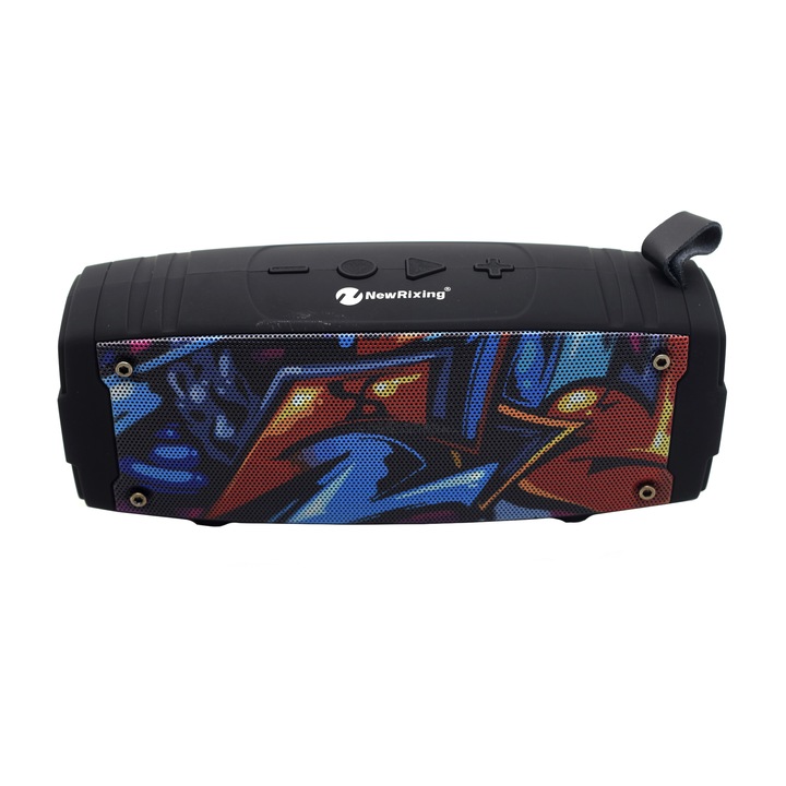 Boxa portabila NewRixing NR-3020, 1200mAh, Graffiti Style