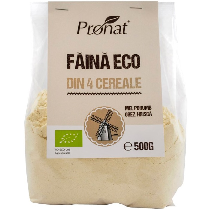 Faina din patru cereale, natural fara gluten, bio, Pronat, 500g