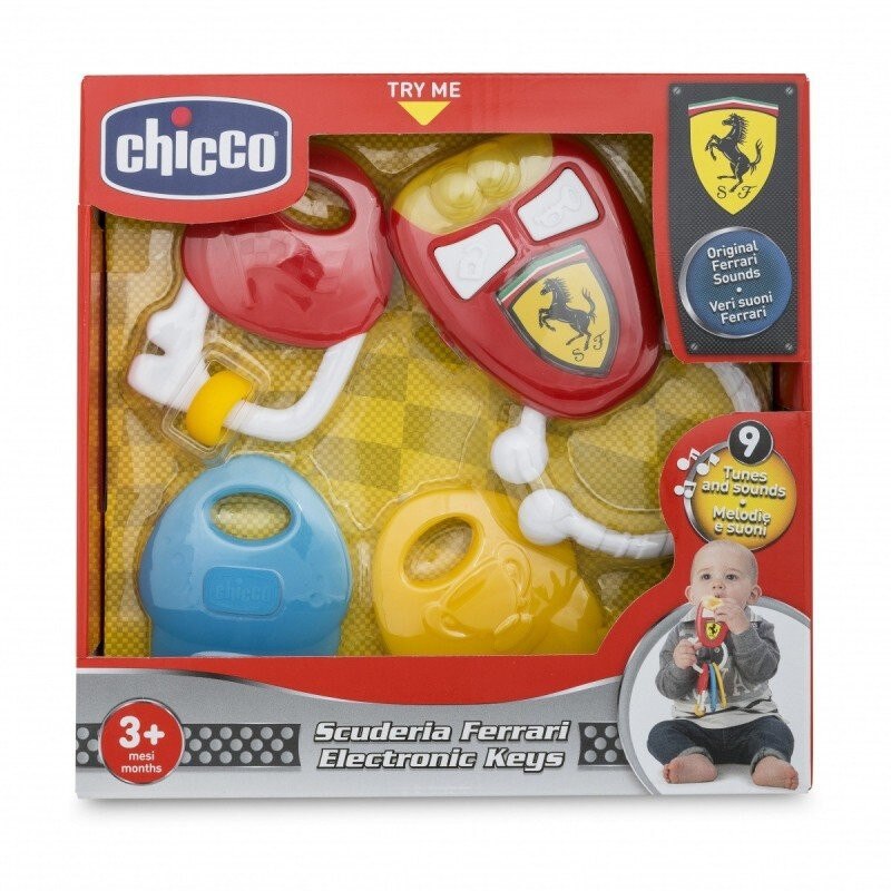Set chei Chicco Ferrari, +0 luni, Multicolor