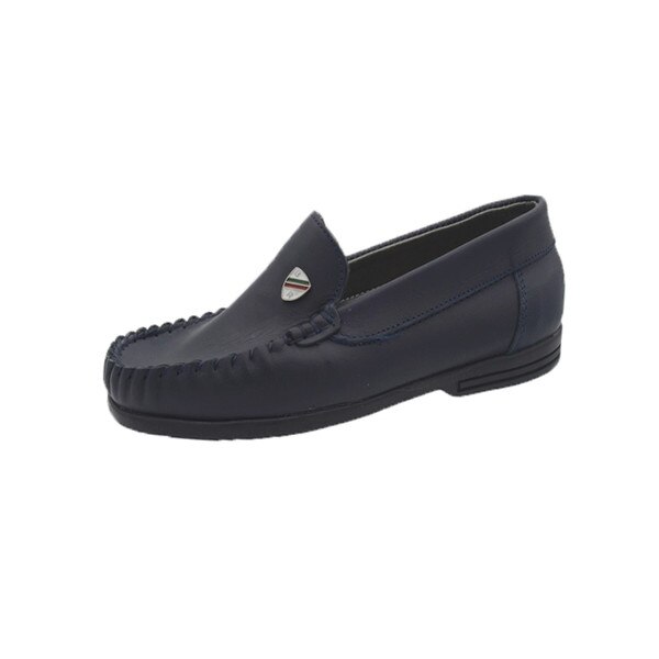 Mocasini ortopedici din piele, pentru baieti, Scode, Bleumarin