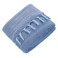 patura throw cu ciucuri home stil 80 bumbac 20 pes 200x230 cm model retro de impletitura albastru imagen 38_0_
0