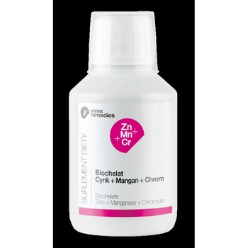 Supliment alimentar Invex Remedies Biochelat Zinc + Mangan + Crom 150ml Supliment alimentar Invex Remedies Biochelat Zinc + Mangan + Crom 150ml