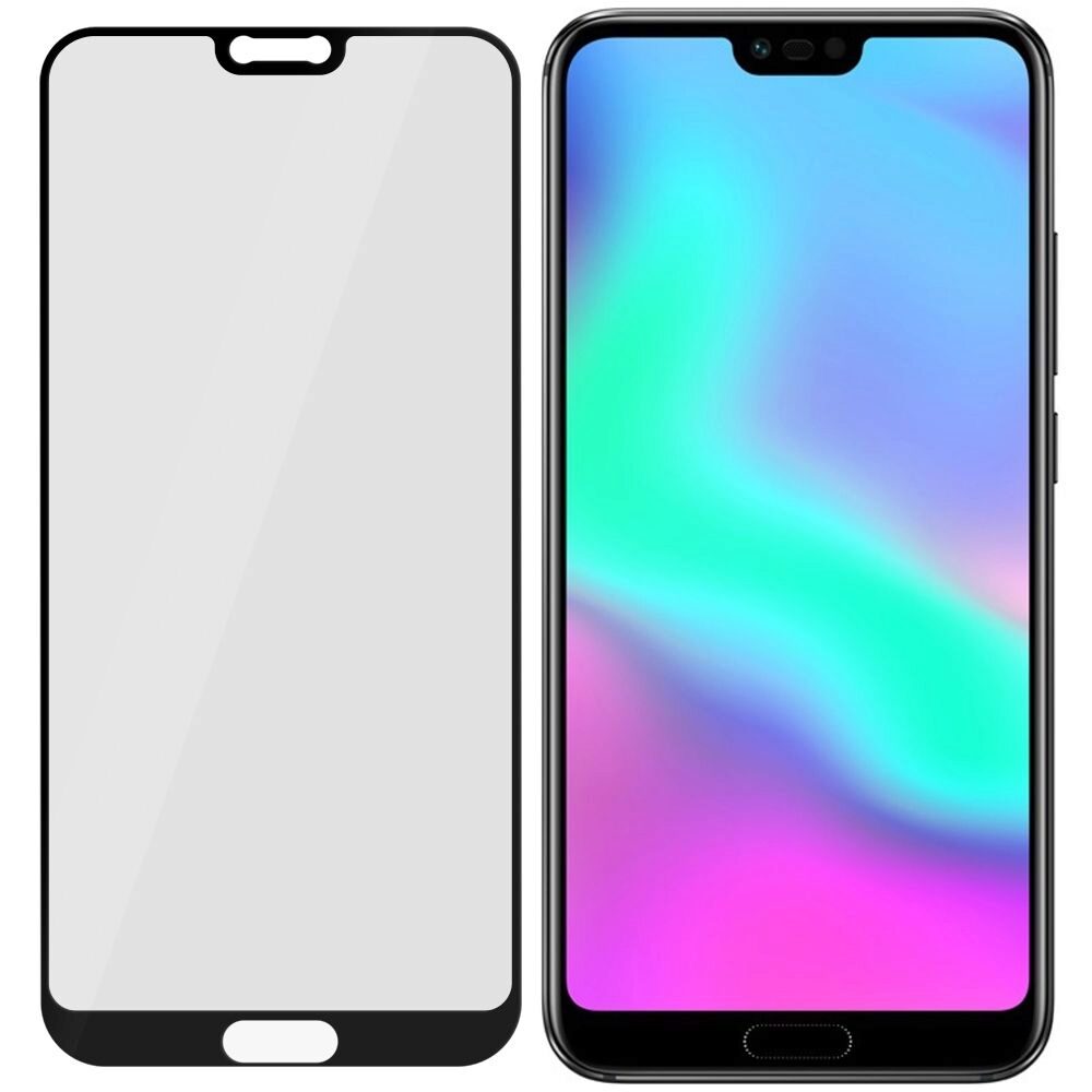 Folie Protectie Sticla Flexibila 3MK Max pentru Honor 10, Full Cover, Full Glue, 7H, 0.2 mm, Negru