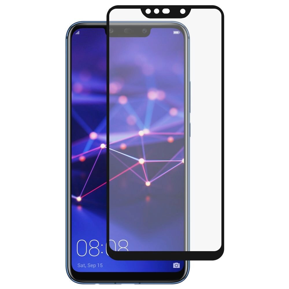 Folie Sticla NanoGlass pentru Huawei Mate 20 Lite, 3D, Full Cover (acopera tot ecranul), Full Glue, Negru