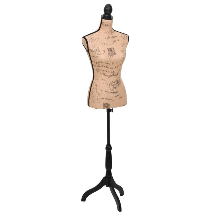 Manechin croitorie, vidaXL, Tesatura, 133 - 168 cm, Maro