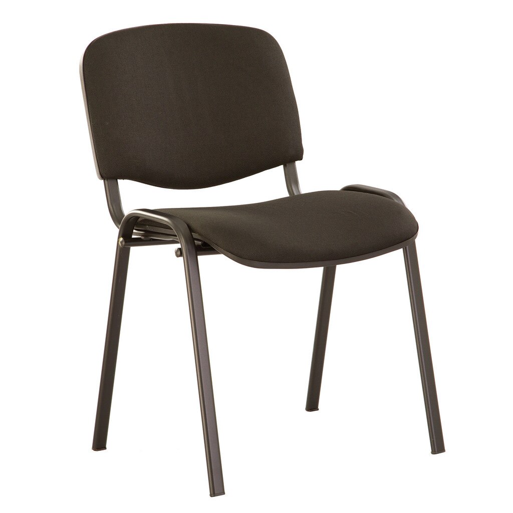 Scaun vizitator OLIVIA M Black, Negru stofa cagliari