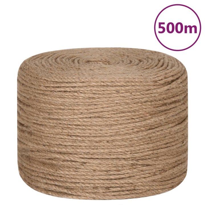 vidaXL 100% juta kötél 8 mm 500 m 14.48 kg 91272