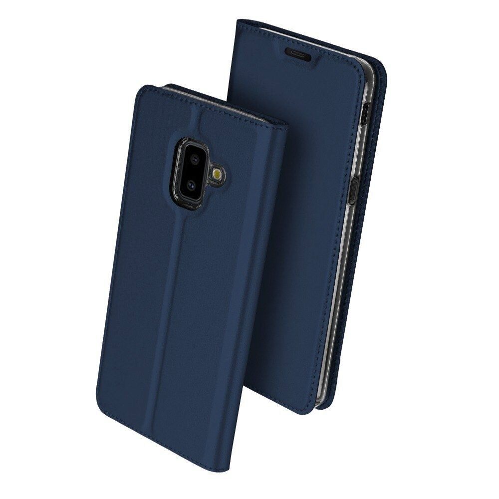 Husa Carte Dux Ducis Anti Amprenta pentru Samsung Galaxy J6+ Plus, Albastru