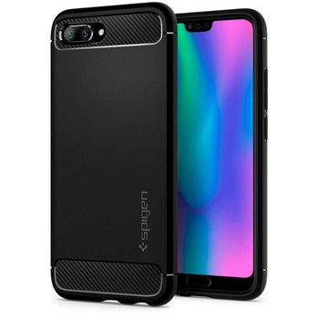 Husa Antisoc Spigen Rugged Armor pentru Honor 10, Negru Husa Antisoc Spigen Rugged Armor pentru Honor 10, Negru