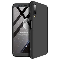Husa Full Cover 360° (fata + spate + folie sticla) pentru Samsung Galaxy A7 (2018), Negru