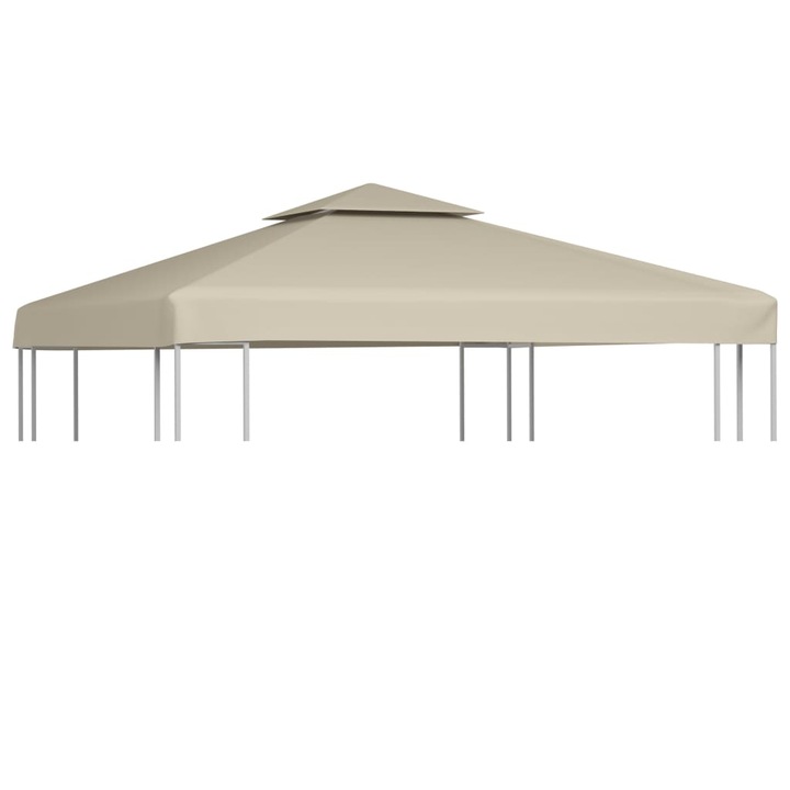Copertina de rezerva acoperis pavilion vidaXL, bej, 3x3 m, 310 g/m²
