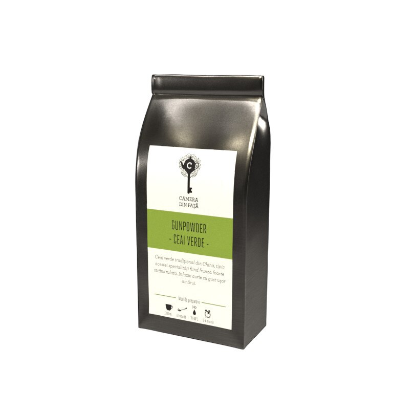 Ceai verde Gunpowder Golden Temple - Camera din Fata - 100g