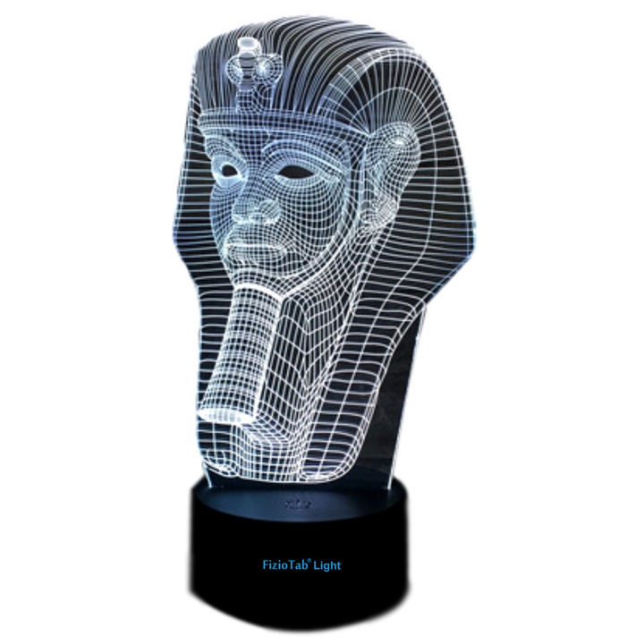 Lampa De Veghe 3D LED Sfinx, FizioTab® Light,7 Culori, Lumina Ambientala, Alimentare USB