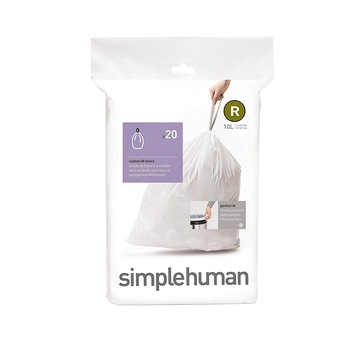 Saci de gunoi cod R, 10 L/ 20 buc. plastic - simplehuman Saci de gunoi cod R, 10 L/ 20 buc. plastic - simplehuman