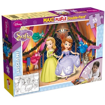 Puzzle Lisciani, Supermaxi cu 2 fete, Sofia, 35 piese Puzzle Lisciani, Supermaxi cu 2 fete, Sofia, 35 piese