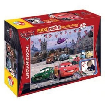 Puzzle Lisciani, Supermaxi cu 2 fete, Cars - Londra, 108 piese Puzzle Lisciani, Supermaxi cu 2 fete, Cars - Londra, 108 piese