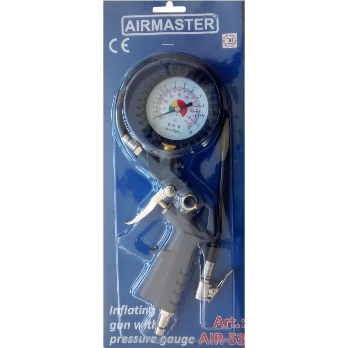 Pistol de umflat cu manometru AIRMASTER AIR-53, max 8 bari