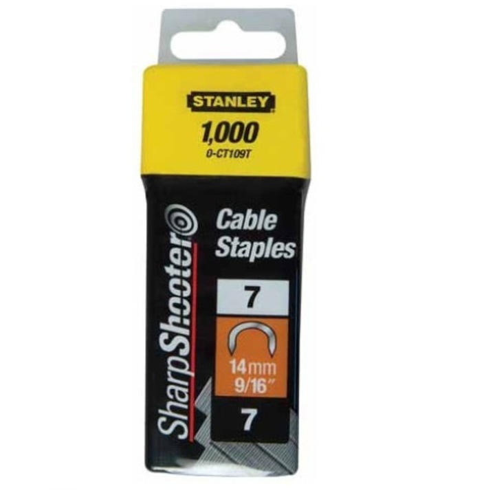 Stanley 14mm-es "CT100" kábeltűző kapocs 1000db