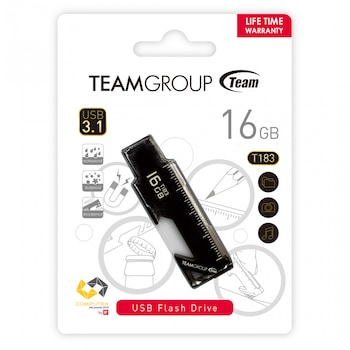 Imagini TEAM GROUP ELITE TEAM-USB-T183-16GB-BLACK - Compara Preturi | 3CHEAPS
