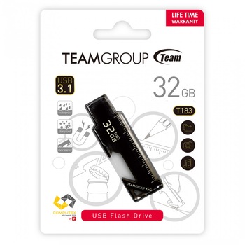 Imagini TEAM GROUP ELITE TEAM-USB-T183-32GB-BLACK - Compara Preturi | 3CHEAPS