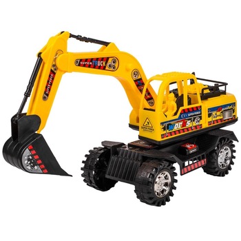 Masina de constructie , excavator , galben , pentru copii Masina de constructie , excavator , galben , pentru copii