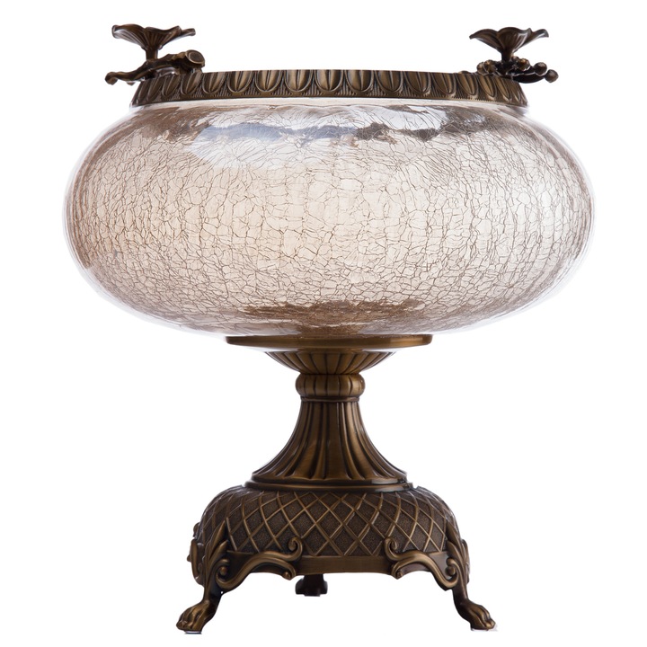 Bomboniera din sticla model crapat 24*24*25,5cm