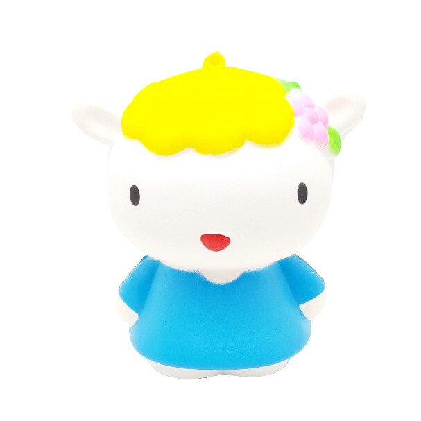 Jucarie SQUISHY, Jumbo, model mielusica cu fustita si floricica