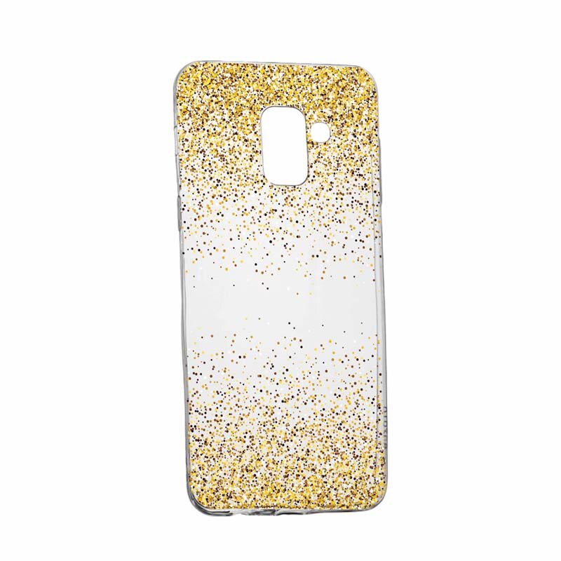 Husa pentru Samsung Galaxy A8 2018 Plus, Silicon, Slim, Golden Lucios, 179