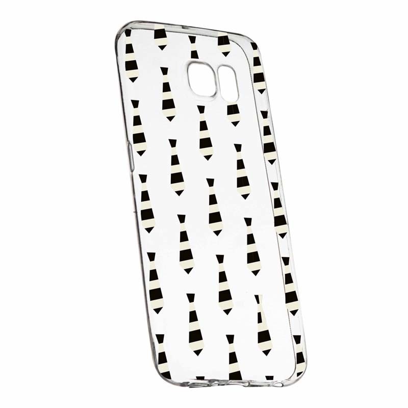 Husa pentru Samsung Galaxy S6 Edge, Silicon, Slim, Cravata, 181