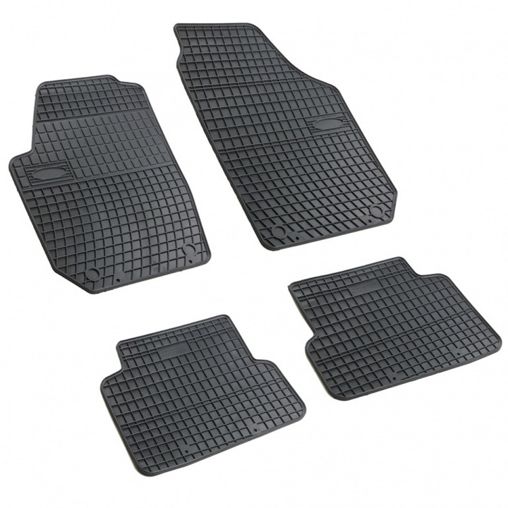 Set 4 covorase/presuri din cauciuc negru antiaderent dedicate SKODA FABIA II dupa anul 2007