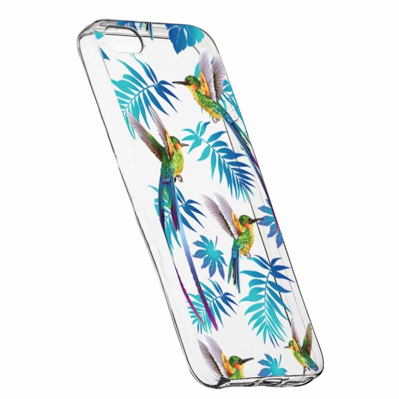 Husa pentru Apple iPhone 5 / 5S / SE, Silicon, Slim, Tropical, 186