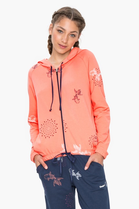 Hanorac dama, Desigual, sport cu imprimeu