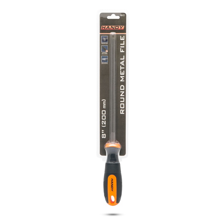 Pila de precizie pentru metal si lemn Handy, Din otel, Incizie unica, Maner cauciucat, Ø6,3-8,2 mm, 32 cm