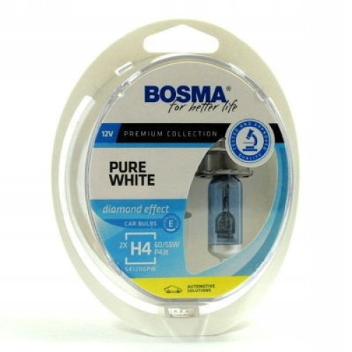 Bec auto 12V H4 Pure White 60/55W Bosma 2Buc/1set