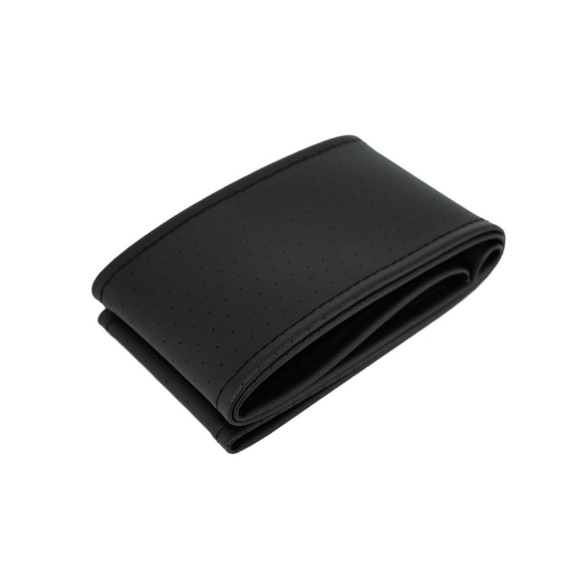 Husa volan imitatie piele, neagra si cusatura neagra, marimea M 38cm EVO