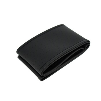 Husa volan imitatie piele, neagra si cusatura neagra, marimea M 38cm EVO Husa volan imitatie piele, neagra si cusatura neagra, marimea M 38cm EVO