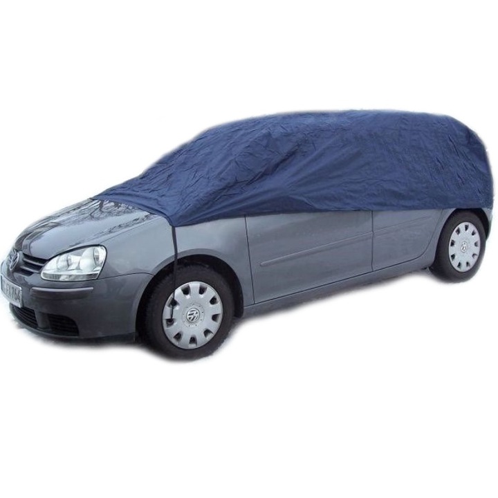 Husa Auto Protectie Parbriz, Oglinzi, Geamuri si Luneta, Prelata Auto Rezistenta din Nylon, Montaj Rapid cu Carlige, marimea L